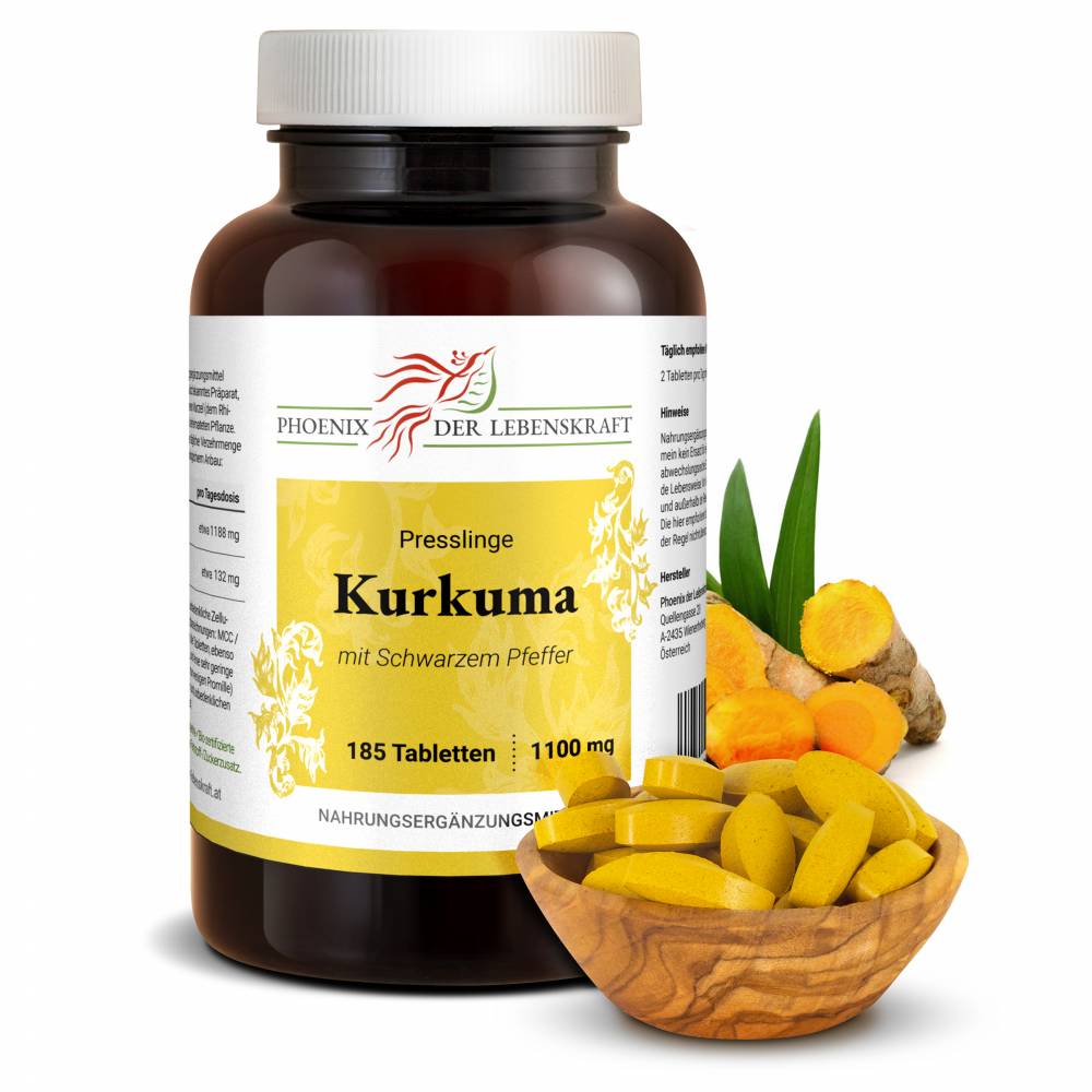 Kurkuma und schwarzer Pfeffer, 1100 mg