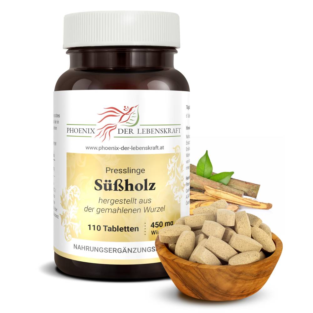Süßholz (Glycyrrhiza glabra) - Tabletten, 450 mg Wirkstoff